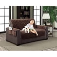 thumbnail image 2 of Home Dynamix Slipcovers: All Season Quilted Microfiber Pet Furniture Couch Protector Cover - Brown, 2 of 3