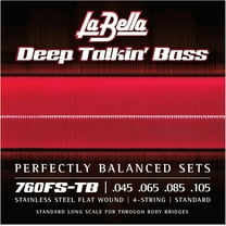 La Bella 760-FD Deep Talkin' Stainless Steel Flat Wound 4- String Standard 42-83