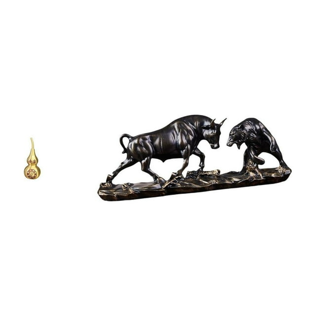 Escultura de tortuga marina,Estatua de calabaza de latón de 7 cm para escritorio,adorno Feng Shui,Estatua de escritorio,Estatua decorativa de figura de lucha de toro y oso,Colección de
