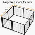 Dog Playpen, Extra Large Dog Crate, 48"x48"x24", Heavy Duty Dog Cage
