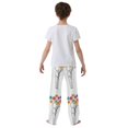 thumbnail image 4 of FORMRS Boys Pajama Pants with Pockets Size 9-10Y Kids Lounge Sleep Bottoms, Colorful Flower, 4 of 8