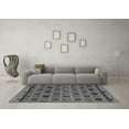 thumbnail image 3 of Ahgly Company Indoor Square Abstract Gray Modern Area Rugs, 4' Square, 3 of 4