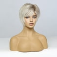 thumbnail image 5 of BERON Blonde Ombre Short Straight Bob Wig with Bangs for Women Heat Resistant Natural Looking Hair Wig for Party Cosplay, 5 of 5