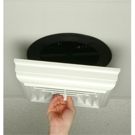 

Havaco Quick Connect HT-CCGB-S1BD White Square Capital Crown Ceiling Diffuser 8 in. Boot & Butterfly Damper