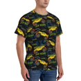 thumbnail image 4 of Yiaed Monster Truck1 Print Mens Short Sleeve Tight Fit T-Shirt, Crewneck Casual Tee-X-Large, 4 of 5