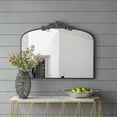 thumbnail image 6 of A&B Home Arched Vertical Mirror-Wall Mirror with Black Metal Frame,40"x31" Large Arch Mirror for Bathroom Bedroom Living Room, 6 of 8