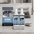 thumbnail image 6 of 2-in-1 Sink Cleaning Kit and Sealer Spray Removes Limescale Grease Stains for Kitchen Bathroom Sinks Stainless Steel Granite Quartz Composite Porcelain Waterproof Protection 200ml, 6 of 9