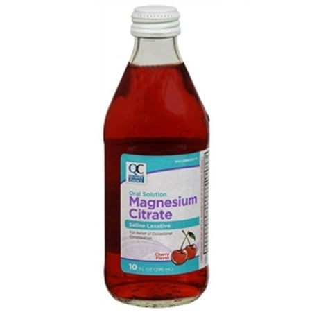 Flavored Liquid Laxative - 4 Pack Quality Choice Magnesium Citrate Oral Laxative Cherry Flavor 10oz Each