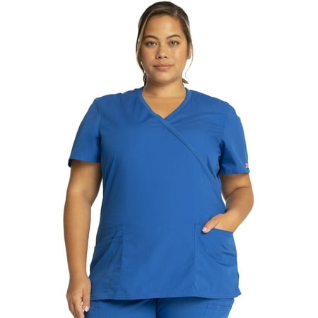 

Cherokee Workwear Originals Women s Scrubs Top Mock Wrap WW650