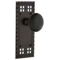 thumbnail image 1 of Nostalgic Warehouse Craftsman Plate with Black Porcelain Knob, Passage - 2.75", Timeless Bronze, 1 of 1