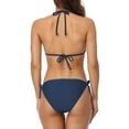 thumbnail image 4 of Attraco Women Bikini Swimsuit Triangle String Halter Two Piece Bathing Suits, 4 of 5