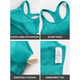 thumbnail image 6 of Attraco Women Solid Ribbed Workout Tank Tops Builting in Bra Tight Racerback Scoop Neck Sports Top, 6 of 6