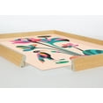 thumbnail image 3 of Kate and Laurel Blake Mid Century Modern Lotus Framed Printed Glass Wall Art by Rachel Lee of My Dream Wall, 18x24 Natural, Colorful Nature Art for Wall, 3 of 9