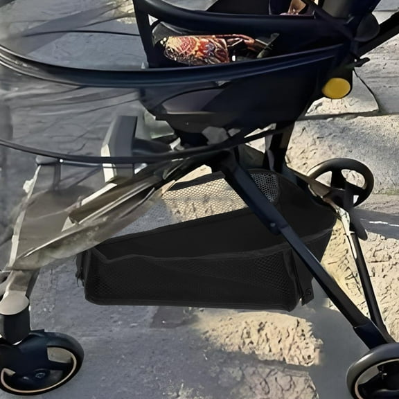 Moluckfu Stroller Mesh Cargo Net Stroller Storage Bag With Capacity Easy Attachment For Essentials Compatible With