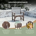 thumbnail image 6 of WestinTrends Malibu 6-Piece HDPE Outdoor Rectangle Dining Patio Table and Chairs Set, Dark Brown, 6 of 15