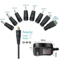 thumbnail image 3 of Universal AC/DC Adapter Multi-Voltage Regulated Switching Power Supply With 8 Selectable Adapter Plugs Multifunctional Voltage Adjustable Charging Adapter Universal AC DC Adapter, 3 of 8