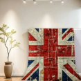 thumbnail image 2 of Union Jack Vintage Flag Design Large  Blanket - Ultra - Soft, Comfortable British Flag Throw for Sofa, Bed, Picnic, and Travel, Machine Washable, 2 of 8