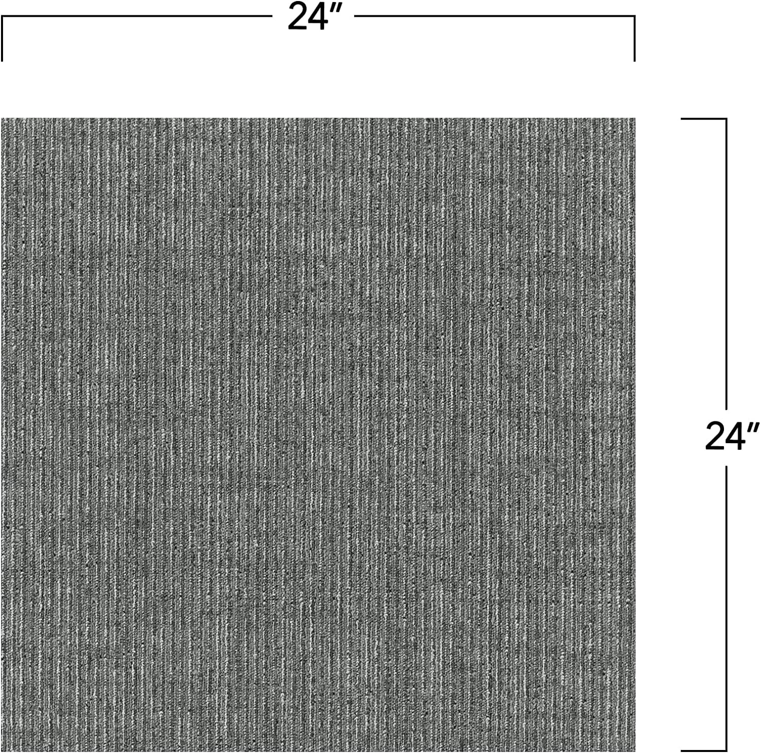 Mohawk Basics 24" x 24" Carpet Tile Sample with EnviroStrand™ PET Fiber in Slate (1 piece)