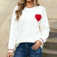 thumbnail image 4 of Craaazy Chandail Décontracté à Manches Longues pour Femmes Grande Taille avec Imprimé Cœur, Col Rond, pour Automne et Hiver, Cadeaux, 4 of 9