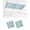 Sky Blue, Blue, White, variant on Fluorescent Light Covers for Ceiling Lights 2 Pack, Vintage Light Blue Magnetic Classroom Light Covers 4x2 Feet, Modern Abstract Retro Art Fluorescent Ceiling Filters for Office Classroom