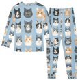 thumbnail image 2 of FORMRS Long Sleeve Top and Pants Pajama Set for Niños 2-Piece Sleepwear, Sizes 18M-8Y, Cartoon Cute Cat, 2 of 6