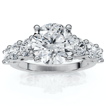 Pompeii Certified 3 Ct Diamond Engagement Ring 14k White Gold Lab Grown (G/H,VS2-SI1)