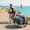 Black, variant on Soozier Bike Trailer with Open Frame for Bicycle Cargo Trailer with 16 Inch Wheels Aluminum Rims for Hauling Long Items, Gray
