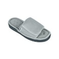 thumbnail image 2 of Isotoner  Sculpted Terry Adjustable Open Toe Slide Slippers (Women), 2 of 5