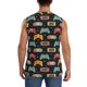 thumbnail image 4 of Fotbe Retro Video Game Men's Camiseta sin Mangas Estampada para Hombres, Playera Casual para Gimnasio, Entrenamiento, Playa-X-Large, 4 of 7