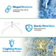 thumbnail image 6 of Blue Christmas Tree Blue Flocked Xmas Tree with Lights, Prelit Snow Pine Tree Decorated Full 7 ft Artificial Christmas Tree, Blue White Spruce Xmas Tree with Metal Stand, Home Shopping Mall Decor, 6 of 7