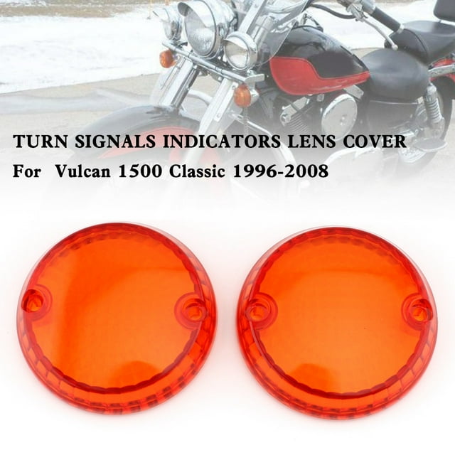 Turn Signals Indicators Lens Cover For Yamaha Kawasaki Vulcan 1500 VN Amber