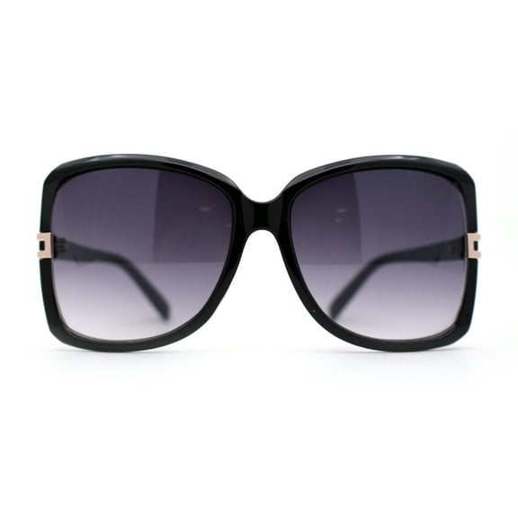 Womens 1990s Oversize Butterfly Designer Sunglasses Black