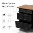 thumbnail image 6 of Furniture of America Calix Traditional Wood 3-Drawer Nightstand, Black, 6 of 18