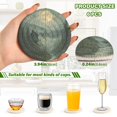thumbnail image 2 of Yayeee 6 PCS Drink Coasters with Holder Set Woven Absorbent Round Tabletop Hot Pad, Forest House, 2 of 7