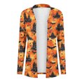 thumbnail image 4 of Kezqiaxn winter Coats for Women Fashion Halloween Fashion Long Sleeve Cardigan with Allover Print Womens Jackets, 4 of 7