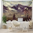 thumbnail image 6 of Alaska Mountains Tapestry, Arctic Landscape Hiking Alaska Mountains Scenery in USA Wilderness, Wide Wall Hanging for Bedroom Living Room Dorm, 80" X 60", Green Black White, by Ambesonne, 6 of 9