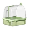 thumbnail image 1 of Parrot colgante de la bañera, caja de baño de pájaros colgantes, casa de baños de loro, tazón de ducha de agua para loros para periodismo, periodista Verde, 1 of 8