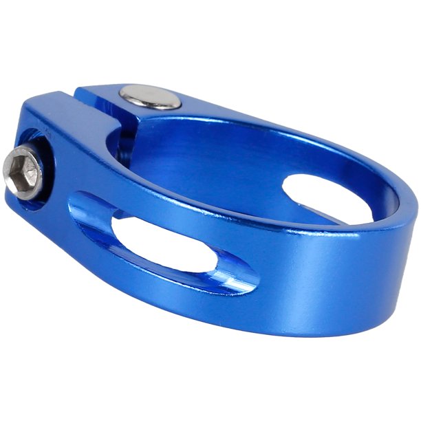 Abrazadera de tija de sillín de bicicleta Clip de tubo de bicicleta de aleación de aluminio Tijas de sillín de liberación rápida Abrazadera de sillín Soporte de ciclismo Asiento 31.8 mm Azul Muyoka Hogar