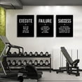 thumbnail image 5 of Framed Canvas Wall Art Success Quote, Office Wall Art, Black Large Poster, Positive Motivational Set of 3 Prints, Execute Failure Definition, Inspirational Print (A-3pcs,12x16inchx3pcs), 5 of 6