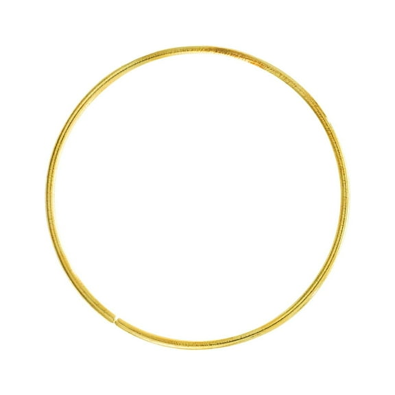 Craft County Golden Metal Wire Hoop Rings - Multiple Diameters - Multiple Pack Sizes - Great for Crafting, Decoration, & Macrame