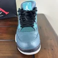 thumbnail image 3 of Ni - ke Ni - ke Air Jordan 4 Retro 705331-330 Teal Sneakers Men's Size 10.5, 3 of 5