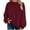 Wine, variant on hotojiny Womens Oversized Sweatshirt Long Sleeve Crewneck Casual Tops Fall Winter Textured Loose Pullover Shirts