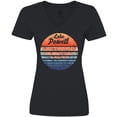 thumbnail image 3 of Inktastic Lake Powell Distressed Retro Sunset Women's V-Neck T-Shirt, 3 of 5