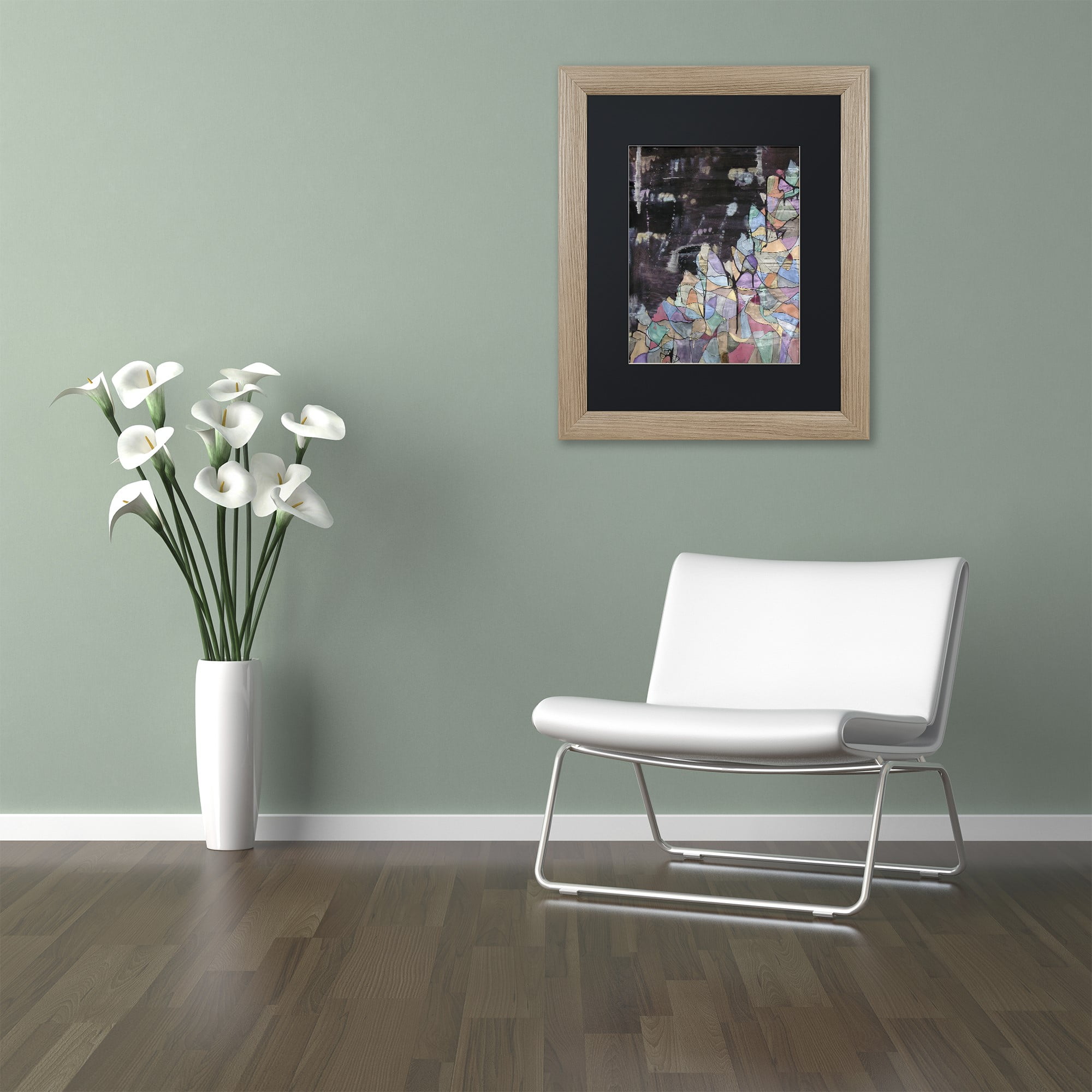 Trademark Fine Art "Shiveluch" Canvas Art by Lauren Moss Black Matte, Birch Frame