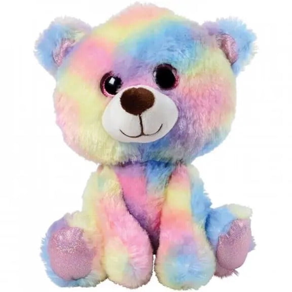 Glitter Sparkly Eyes Plush Toys (9") Rainbow Bear
