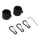 thumbnail image 1 of 2 piezas G3/4 Anillos para asta de bandera Aleación de aluminio 360° Giratorio Anti-enrollamiento Kit de clip de montaje para asta de bandera giratoria Negro, 1 of 10