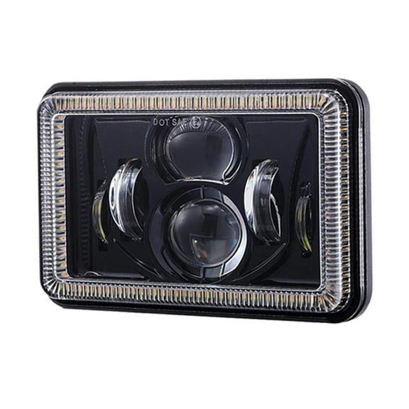 TRIFUNES Black 4X6 Inch Motorcycle LED Headlight DRL Hi Low Beam Compatible With Honda XR250 XR400 XR650 Suzuki DRZ400SM DRZ400S DRZ400E