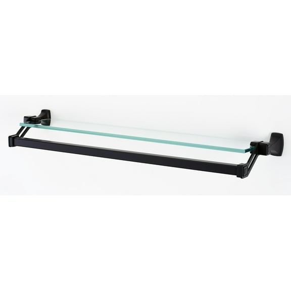 Alno A6527-25-BRZ Cube Modern 26" W Solid Brass Towel Bar - Bronze