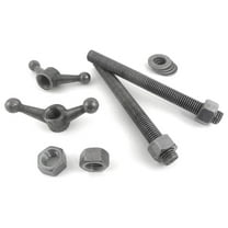 Moxon Vise Hardware Kit with 2 each 8 Inch x 3/4-10 Threaded Rods, 2 each 4-1/2 Inch Cast Knobs and 4 each 3/4 inch Nuts and Washers