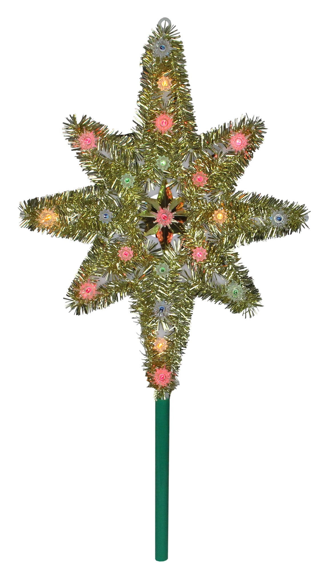 Northlight 21" Lighted Gold Star of Bethlehem Christmas Tree Topper - Multicolor Lights